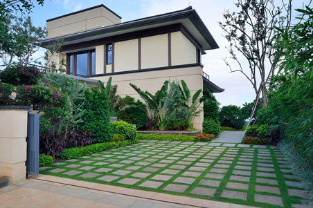 花園別墅設(shè)計(jì)中磚材運(yùn)用實(shí)景圖1